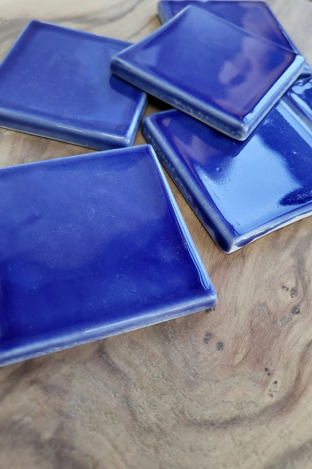 Small earthenware tiles - Solid color- set of 10