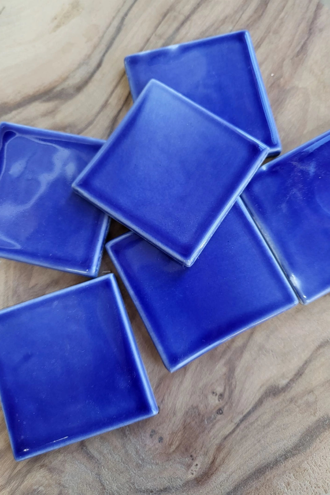 Small earthenware tiles - Solid color- set of 10